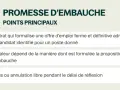 Une mallette symbolise une promesse d'embauche, un contrat ferme pour un poste. Sa valeur dépend de la formulation. Le refus est libre.