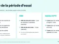 Tableau comparatif des durées d'essai pour CDI, CDD et intérim. Il détaille les limites selon le type de contrat et le poste, utile en cas de fin de période d'essai à l'initiative de l'employeur.