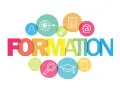 La commission formation CSE s'appuie sur des icônes : cible, document, email, loupe, diplôme, livre.