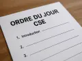 Ordre du jour pour une convocation de réunion CSE. Le premier point est l'introduction.