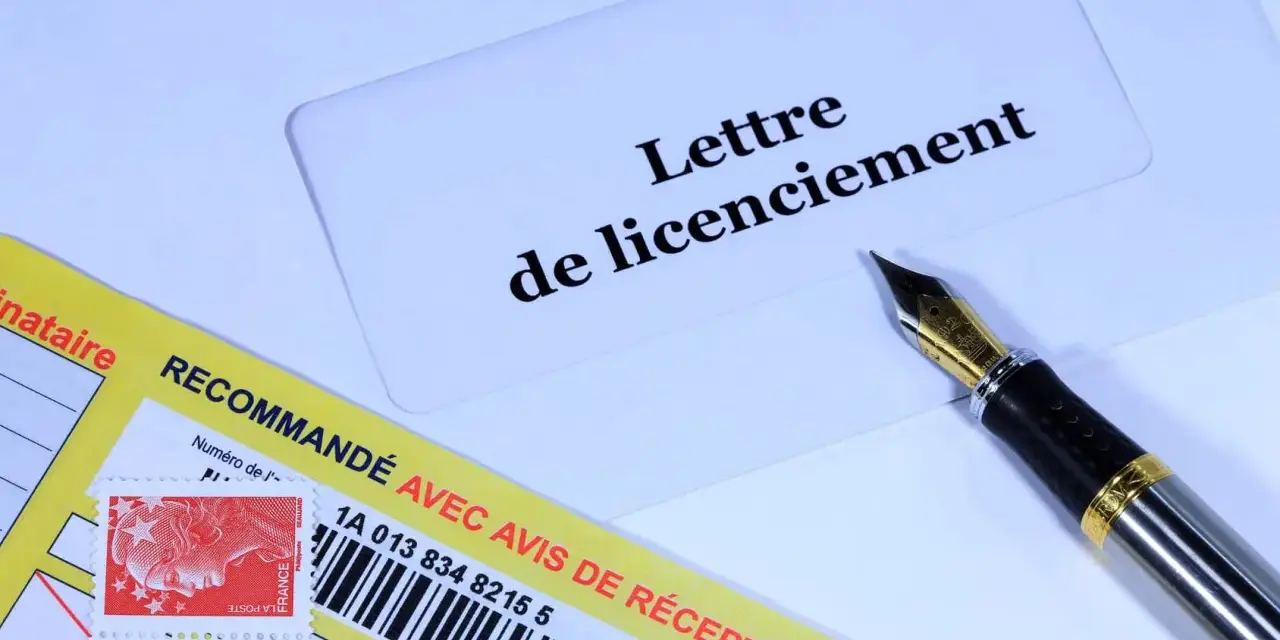 Une lettre de licenciement est posée sur un bureau avec un stylo plume. Que faire maintenant ?