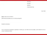 Objet : refus d'une mutation. Lettre recommandée avec accusé de réception. L'employeur confirme le refus de mutation.
