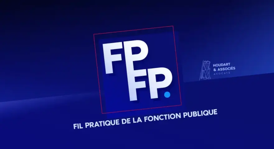 Logo FP et texte "FIL PRATIQUE DE LA FONCTION PUBLIQUE". Ce visuel est dédié aux professionnels de la fonction publique.