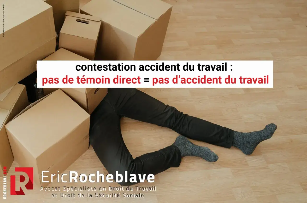 Un homme g&icirc;t au sol parmi des cartons. Le texte indique 